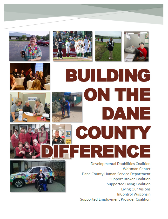 Front cover of a brochure titled: Building on the Dane County Difference